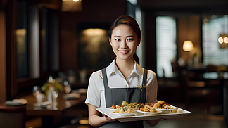 酒店餐廳女服務(wù)員 優(yōu)雅與專業(yè)的餐飲服務(wù)使者